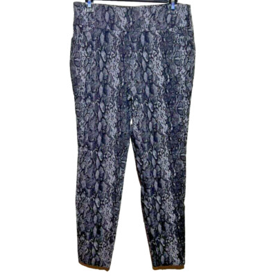 Cooper & Ella Pants Womens Size 8  Grey Python Pullon Stretch