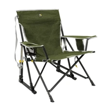 GCI Outdoor Kickback Rocker Folding Rocking Chair, Heather Loden