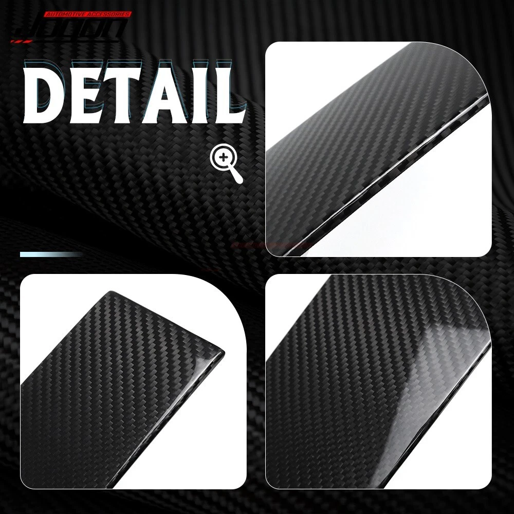 Dry Carbon Fiber Window B Pillar Post Covers Trim For Dodge Ram 1500 TRX 2019-24 - 第 3 张/共 14 张