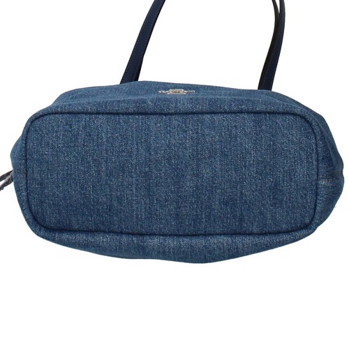 COACH Faye drawstring bucket bag CAR37 denim Shoulder Bag blue brand-new item - Picture 6 of 8