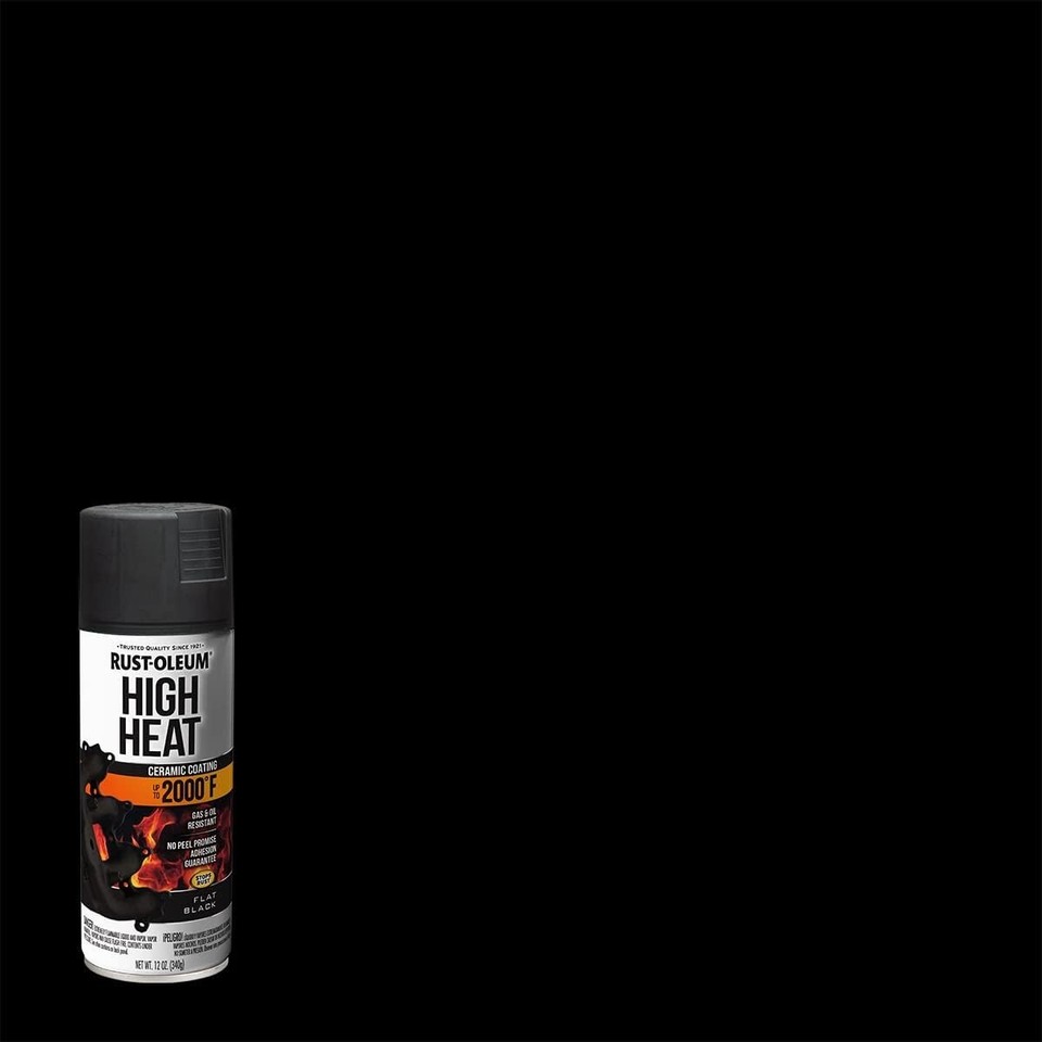 HIGH HEAT Flat Black Automotive Spray Paint Oil Resistant Exhaust