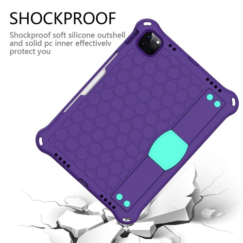 For iPad 10th Generation 10.9-inch 2022 Silicone Stand Case + Shoulder Strap - Picture 33 of 66