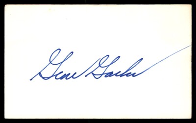 Gene Garber Baseball Index Card Signed Auto Autograph (no COA) *e1