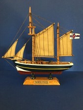 c. 1990 Vintage Model Sail Ship ~ NORDLYSID ~ With Original ❅FAROE ISLANDS FLAG❅