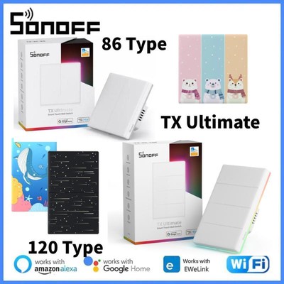 SONOFF T5 Wifi Smart Light Switch Full Touch Wall Swtiches Backlight Remote Cont