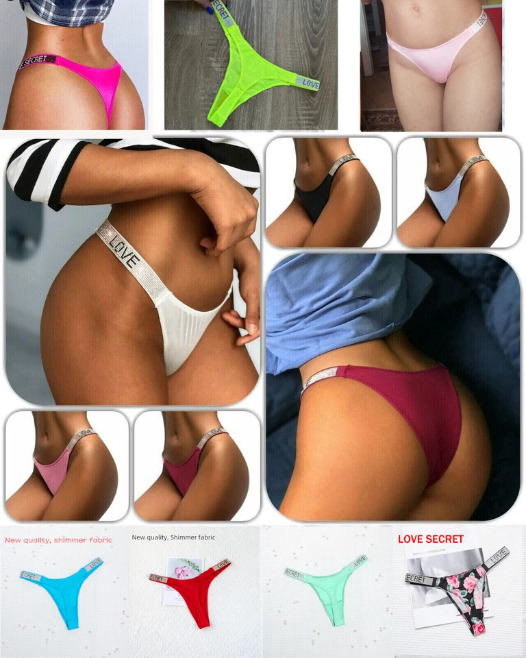 SeXy Brazilian G-String Slip Bikini Tanga String Bikinihose Strass LOVE Brasil - Bild 2 von 4