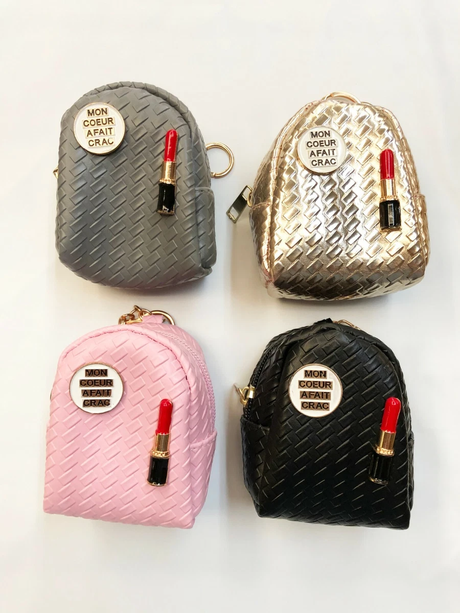 Mini purse lipstick bag change purse cute satchel simple zipper coin credit  card