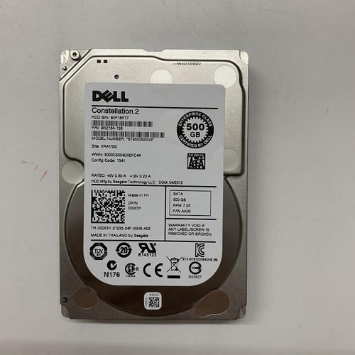 Dell 500GB 7.2K 2.5" 6Gbps SATA ST9500620NS HDD HARD DRIVE - Picture 2 of 4