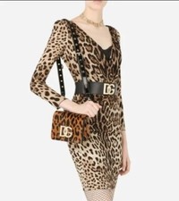2595$ DOLCE & GABBANA WOMEN'S 100% SILK DRESS With Leopard Print SZ:US 4/40 EU