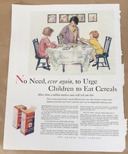 Quaker cereal ad 1927 vintage print 20s art illustration Jessie Wilcox Smith