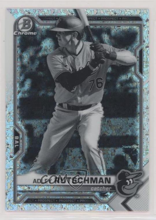 2021 Bowman Chrome Black & White Mini-Diamond Refractor Adley Rutschman #BCP-241