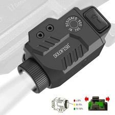 SOLOFISH 800 Lumen Rechargeable Tactical Flashlight for Pistol Handgun Picatinny