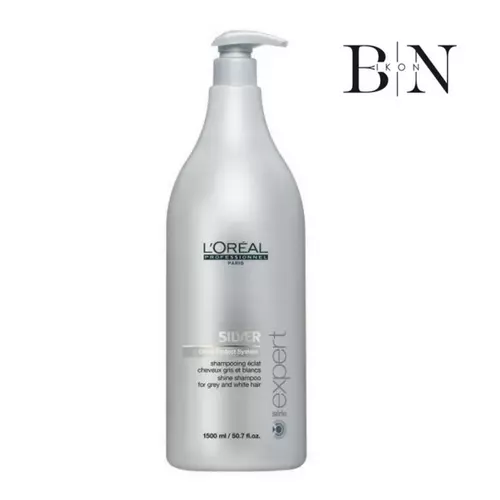 LOREAL PROFESSIONNEL SERIE EXPERT SILVER SHAMPOO 1500ML AND PUMP