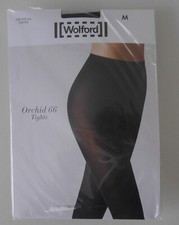 New  OVP: Wolford Orchid 66 Tights Size M Black Opaque 66 Den 