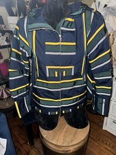 Sacai 2326 Ikram Jacket Coat Womens Large Striped Italy Authentic Rare