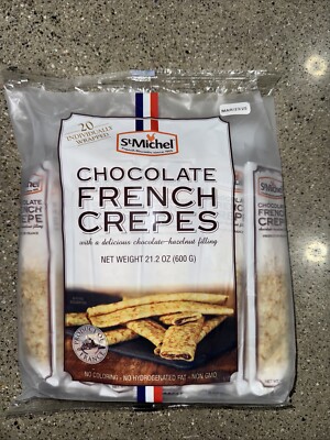 St Michel Chocolate French Crepes 21.2 oz-hazelnut Filling 20 Individual Wrapped