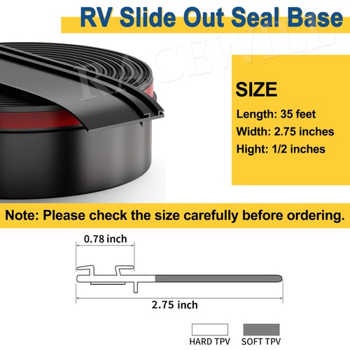 Racewill RV Slide Out Seal 018-312-EKD & 018-341 EK Combo Rubber Camper Seals - Picture 3 of 15