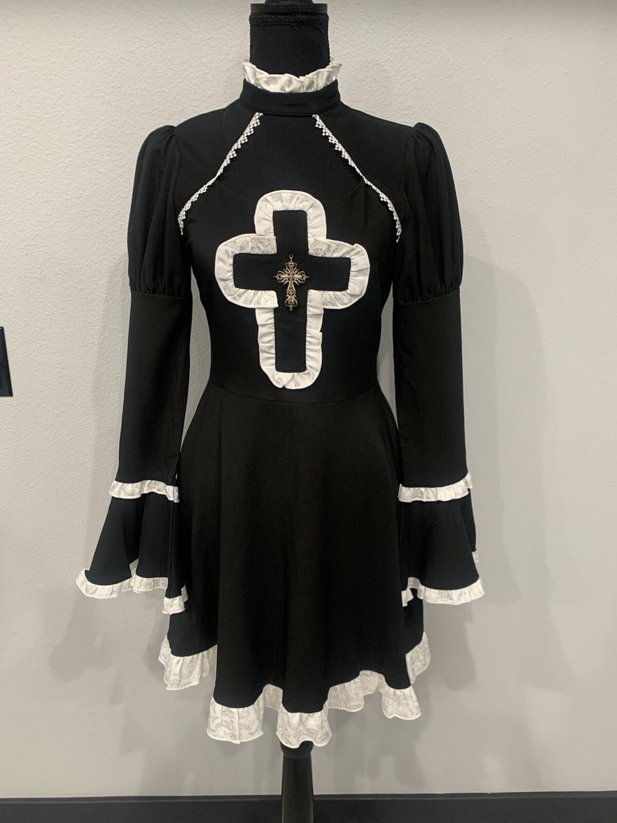 Dark In Love Gothic Cross Lolita Punk Goth Dress Vampire Goth SZ Small |  eBay
