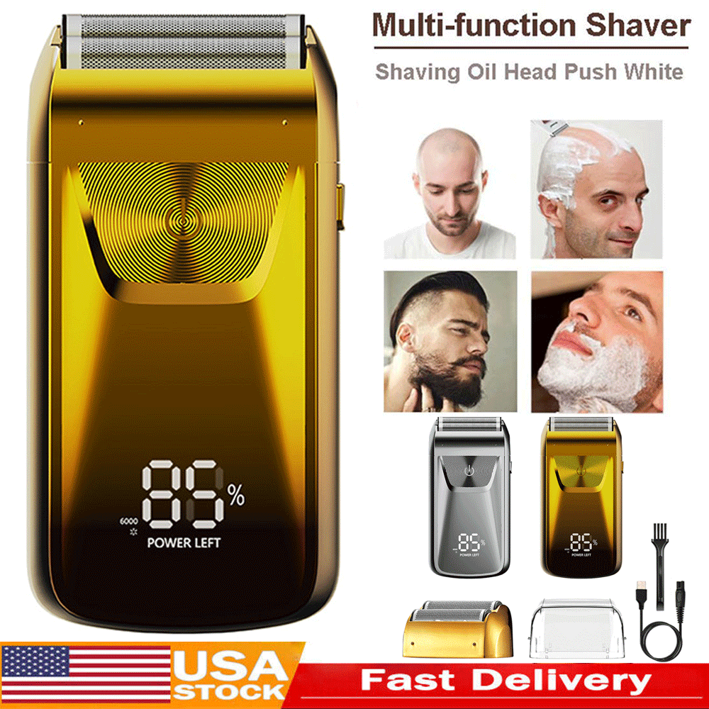 Golden Rechargeable Men's Electric Shaver & Trimmer Kit