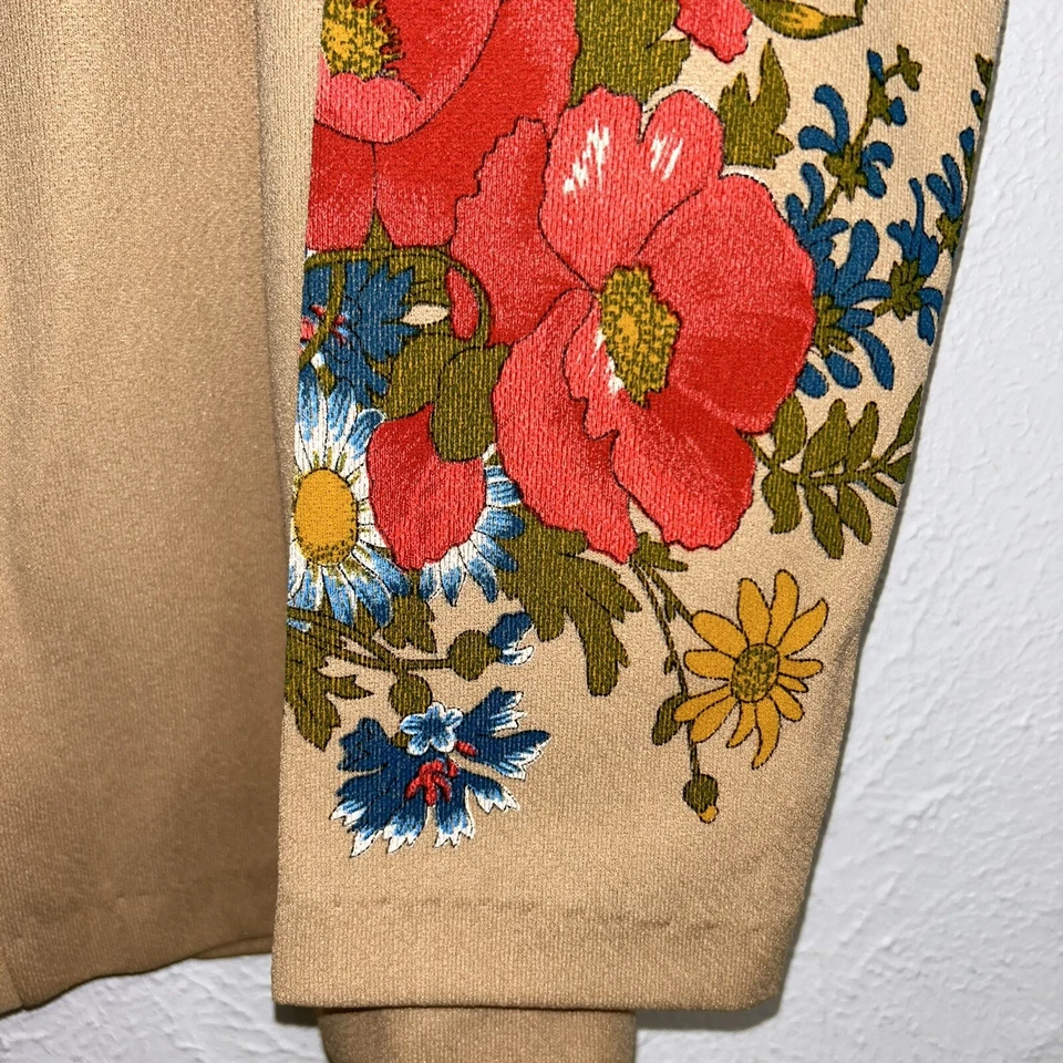 Conjunto top cárdigan sin mangas flores vintage NPC de moda para mujer talla 12 grande Foto 4 de 4