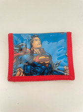Superman Little Boy Bi-fold Wallet With Multiple Pocket Super Hero Red Blue