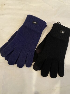 UGG Women's Knit Tech Gloves, Navy One Size, Touchscreen Technology $45