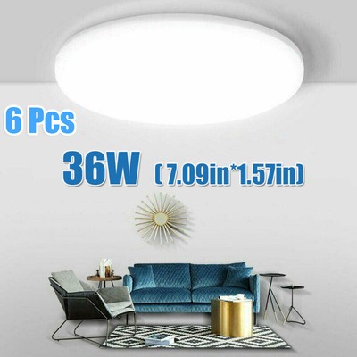 6pcs 36W LED Ceiling Down Light Ultra Thin Flush Mount Kitchen Lamp Home Fixture