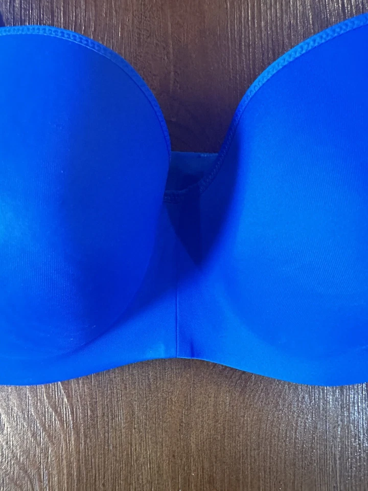 Delmira Bra Women Balconette Full Coverage Sparkle Blue Sz#34F NWT - Изображение 2 из 4