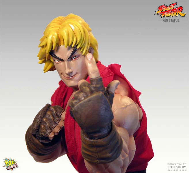 Estátua Guile Em Resina Realista 18cm Altura Street Fighter