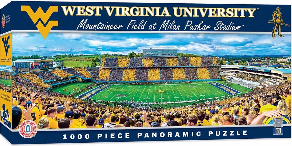 Obras Maestras West Virginia Mountaineers NCAA Estadio Panorámico Vista Central 1000 Foto 2 de 3