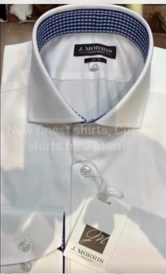 custom slim fit dress shirts Suitsupply Custom Made Slim Fit Dress Shirt Men 43 / 17 Blue Pinstripe