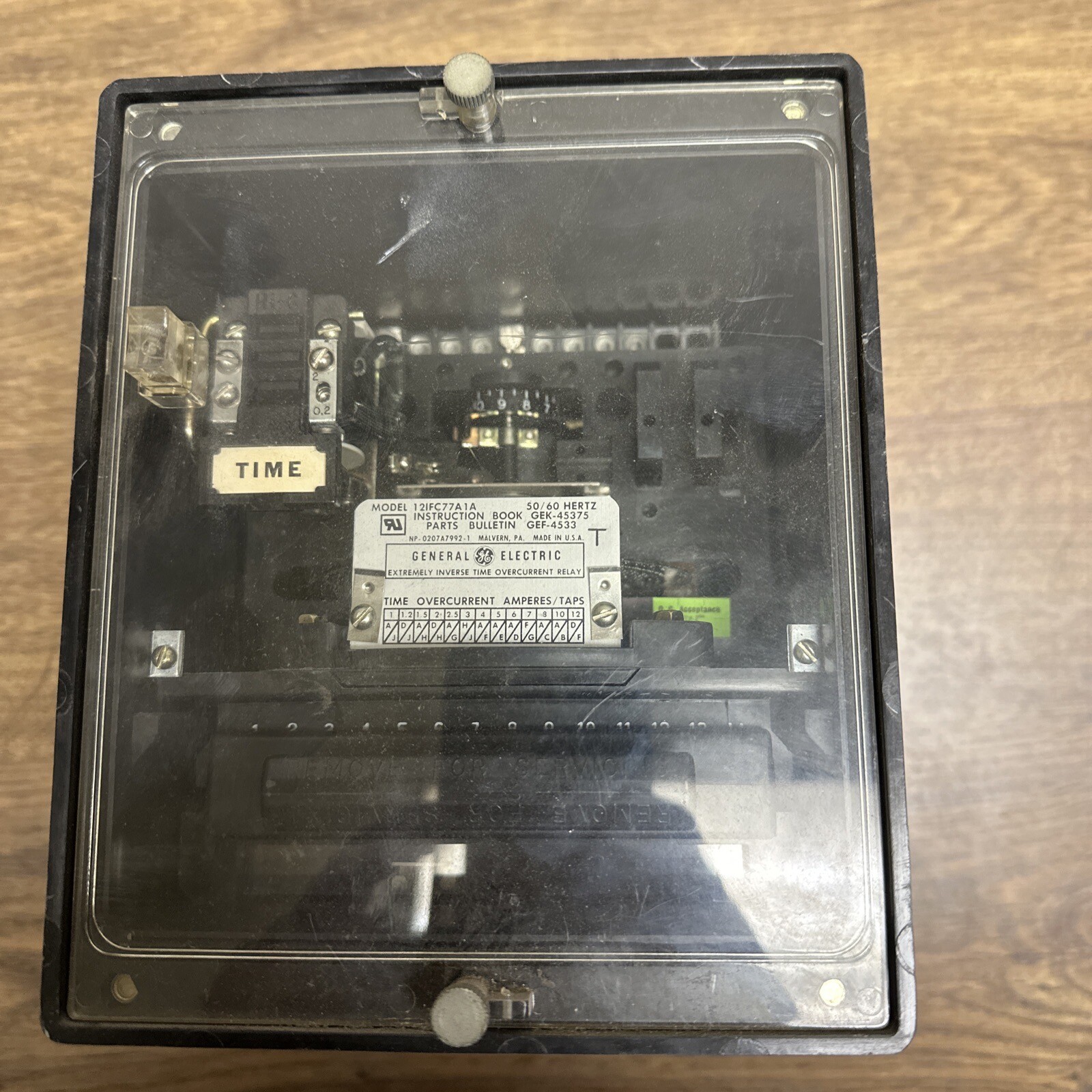 GE,12IFC77A1A,Inverse Time Overcurrent Relay