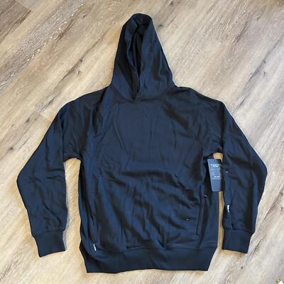 Fabletics The Year Round French Terry Hoodie, Black, Size Small