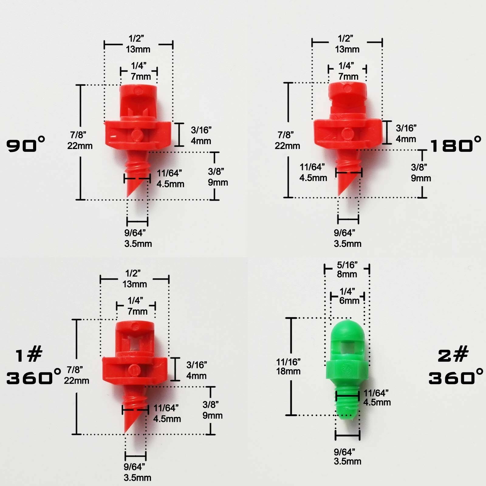 5/25/100pcs EZ Clone Machine Hydroponic Sprayer Nozzle Jet Mister 90
