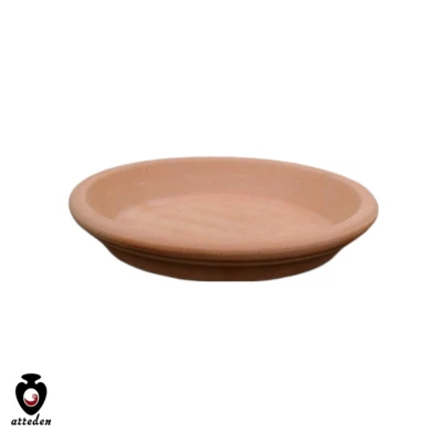 ARREDEN Sottovaso in terracotta sbiancato per vaso fioriera rotondo da esterno giardino