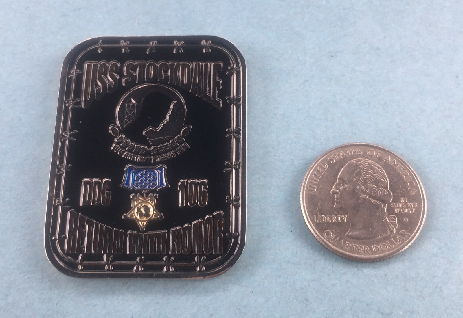 US NAVY CHALLENGE COIN USS STOCKDALE (DDG-106) CHIEF CPO