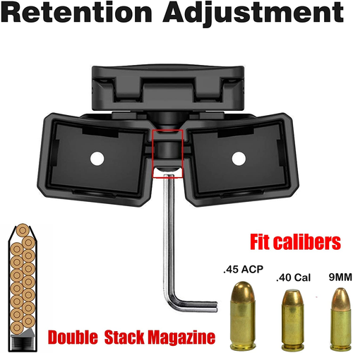 Funda Para Cargador Doble Soporte Universal Cargadores De 9 MM/40 De Doble Pila - Picture 5 of 12
