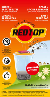 Redtop  Nachfüllpack Fliegenköder, Fliegenköder für Fliegenfalle XL 8 Liter