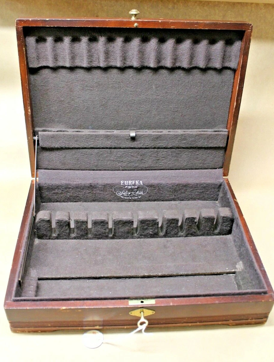 Vintage Eureka Pacific Silvercloth Wooden Silverware Flatware