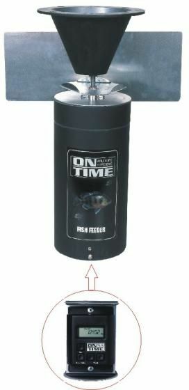 On Time Wildlife Feeders Elite Fish Feeder Only Black 50001 Game