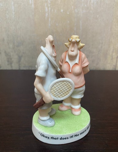 Jim Unger Herman 1990 Figurine Universal Press Tennis No more doubles - Picture 2 of 4