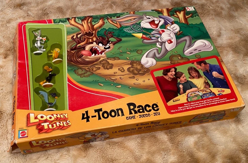 Looney Tunes 4-Toon Race - Juego de mesa - Mattel 2003 vintage Foto 2 de 4