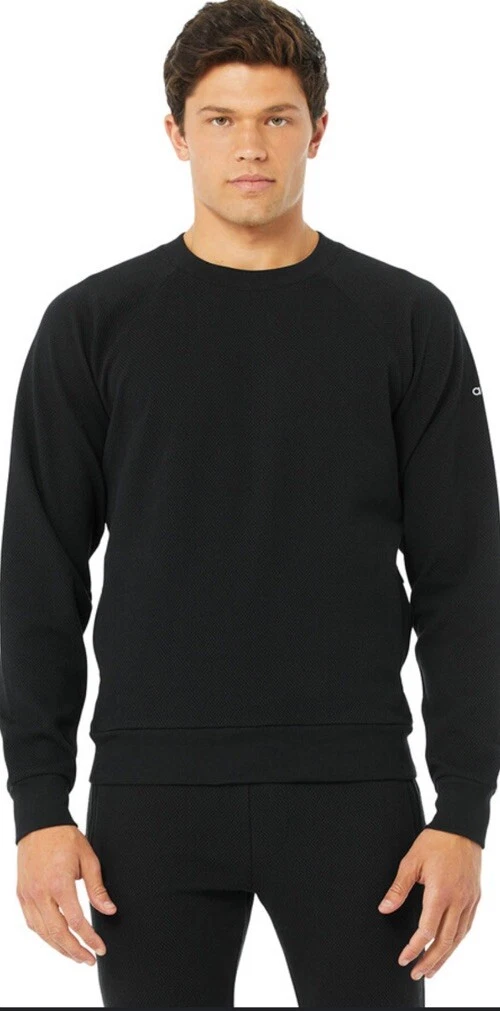 ALO Yoga Men's Impel Sweatshirt Black Size Medium M NWT $130