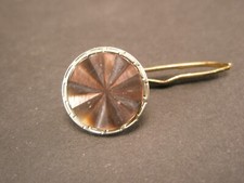 SINGLE 1 1/2" Gray Round Mother of Pearl Vintage Formal Tux Shirt Stud c171