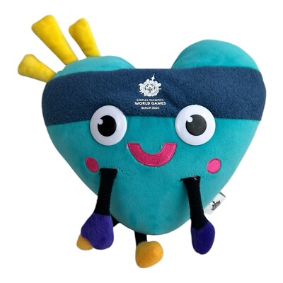 Maskottchen Herz Unity Special Olympics World Games Berlin 2023 Plüschfigur