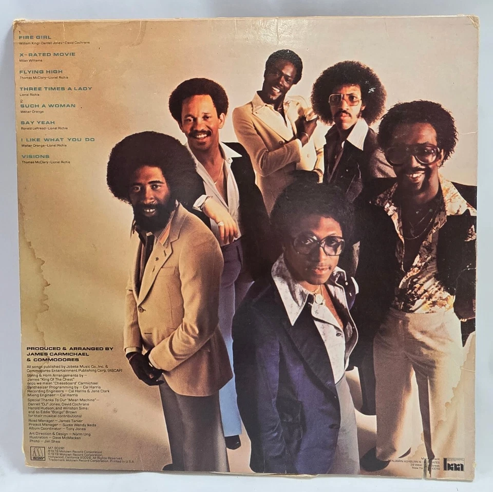 COMMODORES NATURAL HIGH 1978 LP "THREE TIMES A LADY" MOTOWN - Image 2 of 4