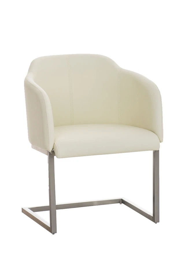 Chaise Salle à Manger Magnus Similicuir Pieds Oscillant en Acier et accoudoirs - Photo 1/1