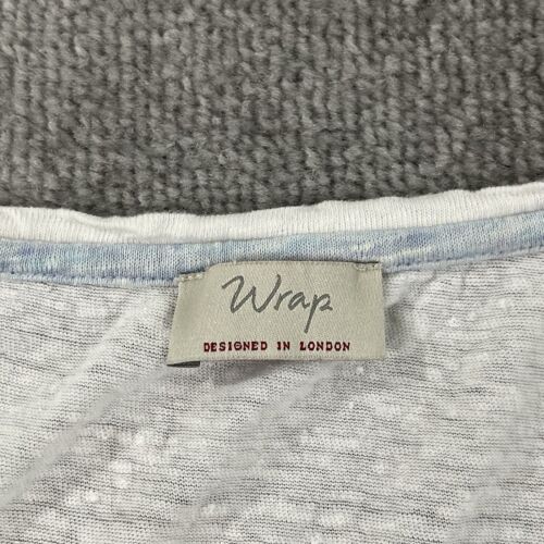WRAP London Shirt Women Size UK 16 US 12 100% Linen White Half Sleeve Blouse Top - Picture 2 of 9