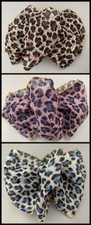 HUGE ANIMAL PRINT BOW BARRETTE SELECT COLOR
