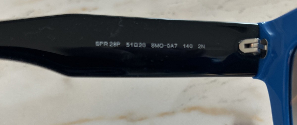RARE - Prada Sunglasses Blue/Black spr 28p  Prada PR 28ZS M (53 - 22) with Grey lenses and Black frame  main image 4